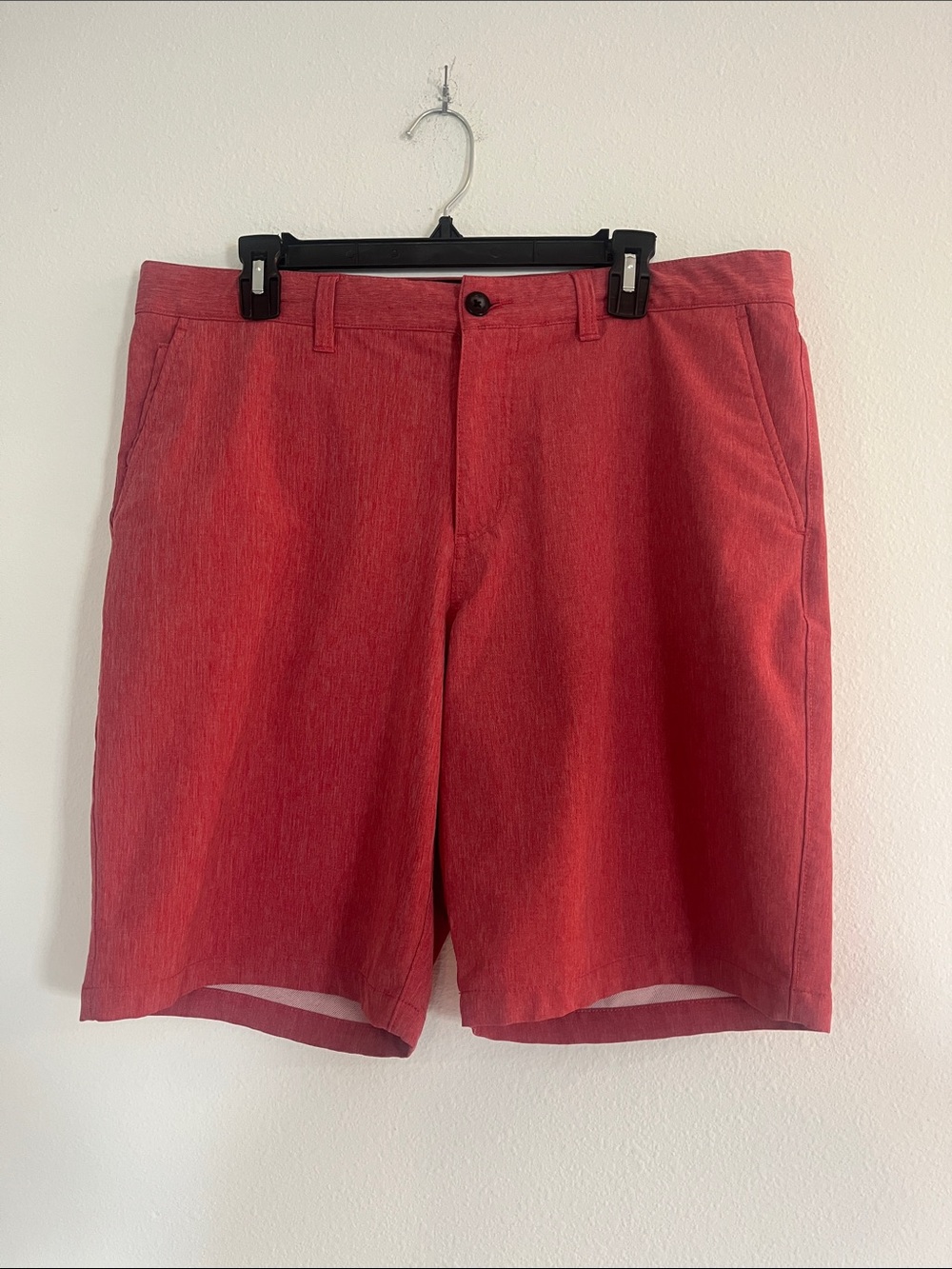 Caribbean Red Flat Front Hybrid Shorts Size 36